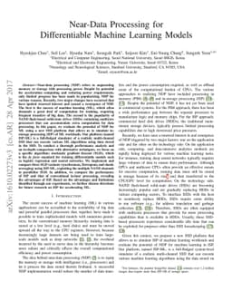 Near-Data Processing for Differentiable Machine Learning Models
