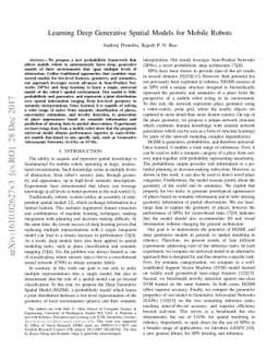 Learning Deep Generative Spatial Models for Mobile Robots