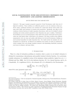 Local M-estimation with Discontinuous Criterion for Dependent and
  Limited Observations