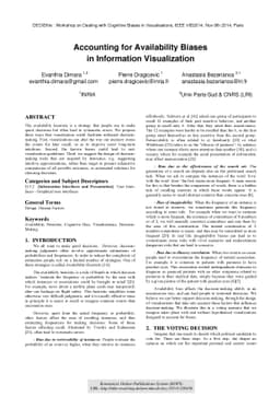 Accounting for Availability Biases in Information Visualization