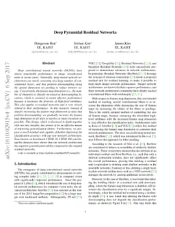 Deep Pyramidal Residual Networks