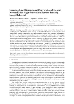 Learning Low Dimensional Convolutional Neural Networks for
  High-Resolution Remote Sensing Image Retrieval