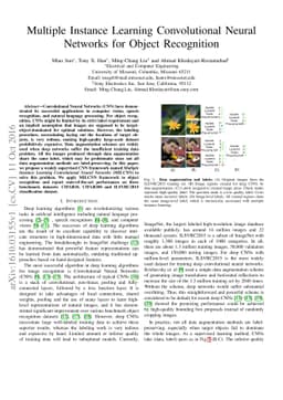 Multiple Instance Learning Convolutional Neural Networks for Object
  Recognition
