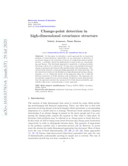 Change-point detection in high-dimensional covariance structure