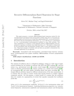 Recursive Diffeomorphism-Based Regression for Shape Functions