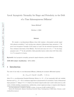 Local Asymptotic Normality for Shape and Periodicity in the Drift of a
  Time Inhomogeneous Diffusion