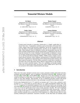 Tensorial Mixture Models