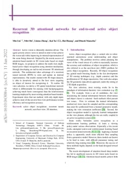 Recurrent 3D Attentional Networks for End-to-End Active Object
  Recognition