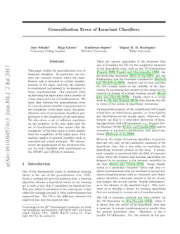 Generalization Error of Invariant Classifiers