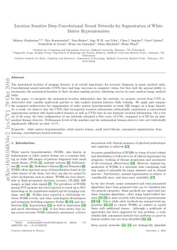 Location Sensitive Deep Convolutional Neural Networks for Segmentation
  of White Matter Hyperintensities