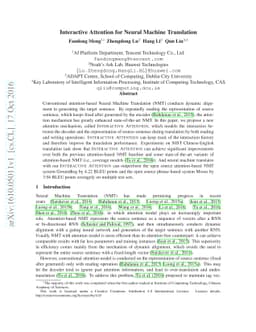 Interactive Attention for Neural Machine Translation