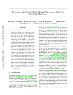 Reparameterization Gradients through Acceptance-Rejection Sampling
  Algorithms