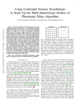 Using Centroidal Voronoi Tessellations to Scale Up the Multi-dimensional
  Archive of Phenotypic Elites Algorithm