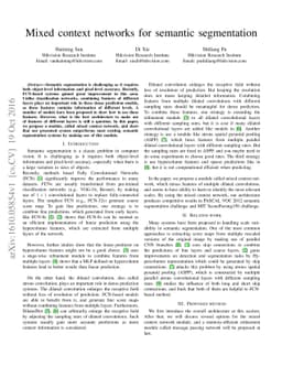 Mixed context networks for semantic segmentation