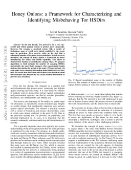 Honey Onions: a Framework for Characterizing and Identifying Misbehaving
  Tor HSDirs