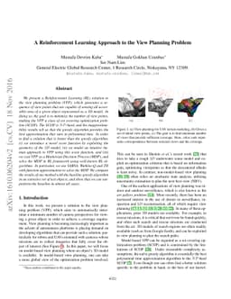 A Reinforcement Learning Approach to the View Planning Problem
