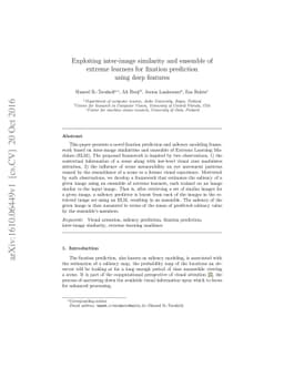 Exploiting inter-image similarity and ensemble of extreme learners for
  fixation prediction using deep features
