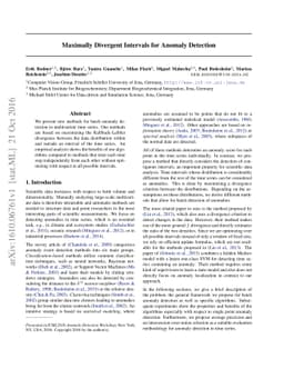 Maximally Divergent Intervals for Anomaly Detection