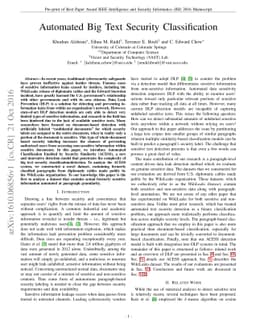 Automated Big Text Security Classification