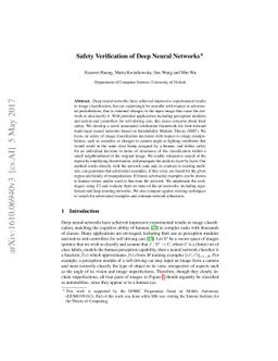 Safety Verification of Deep Neural Networks