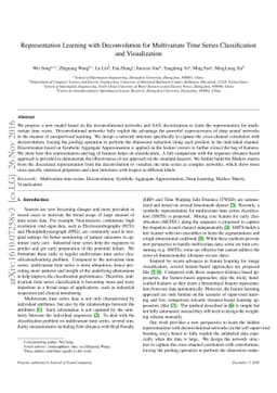Representation Learning with Deconvolution for Multivariate Time Series
  Classification and Visualization