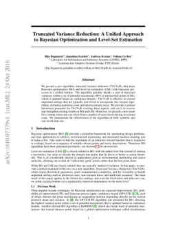Truncated Variance Reduction: A Unified Approach to Bayesian
  Optimization and Level-Set Estimation