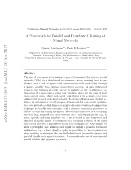 A Framework for Parallel and Distributed Training of Neural Networks