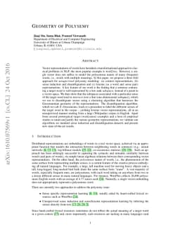 Geometry of Polysemy