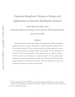 Combined Hypothesis Testing on Graphs with Applications to Gene Set
  Enrichment Analysis