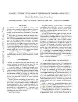 Maxmin convolutional neural networks for image classification