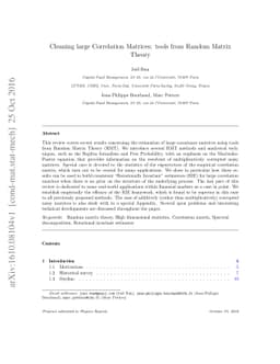 Cleaning large correlation matrices: tools from random matrix theory