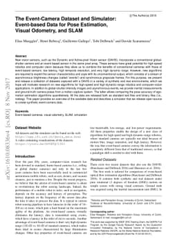 The Event-Camera Dataset and Simulator: Event-based Data for Pose
  Estimation, Visual Odometry, and SLAM