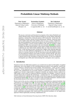 Probabilistic Linear Multistep Methods