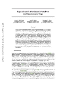 Bayesian latent structure discovery from multi-neuron recordings