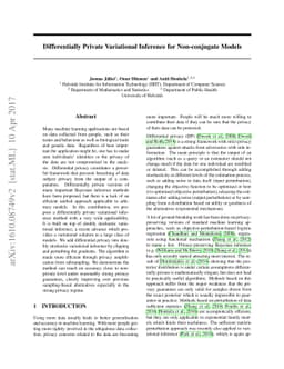 Differentially Private Variational Inference for Non-conjugate Models
