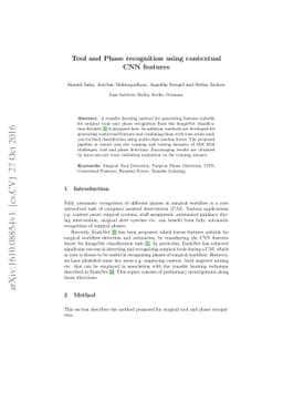 Tool and Phase recognition using contextual CNN features