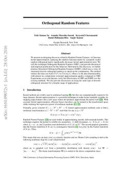 Orthogonal Random Features