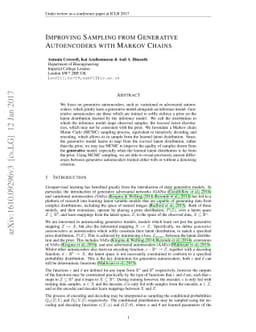 Improving Sampling from Generative Autoencoders with Markov Chains