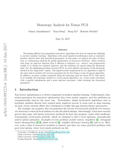 Homotopy Analysis for Tensor PCA