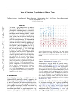 Neural Machine Translation in Linear Time
