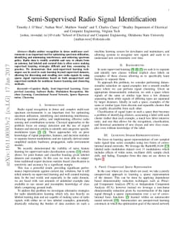 Semi-Supervised Radio Signal Identification