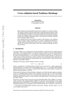 Cross-validation based Nonlinear Shrinkage