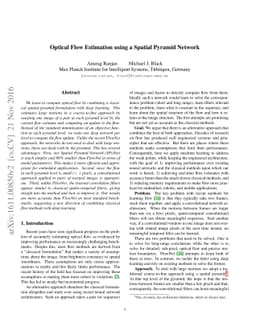 Optical Flow Estimation using a Spatial Pyramid Network