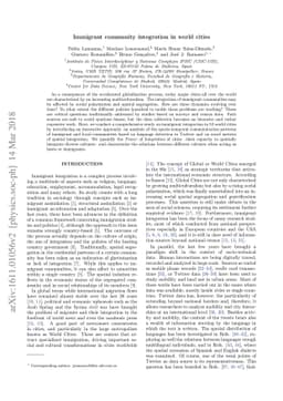 Immigrant community integration in world cities