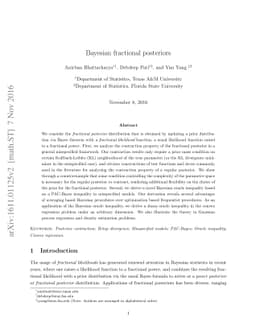 Bayesian fractional posteriors