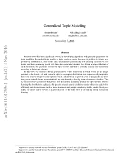 Generalized Topic Modeling