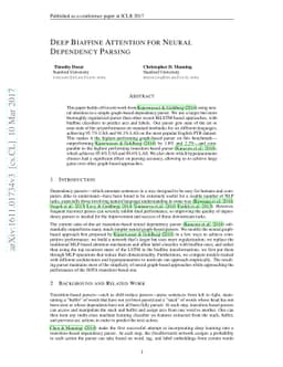 Deep Biaffine Attention for Neural Dependency Parsing