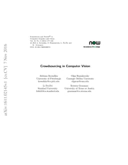 Crowdsourcing in Computer Vision