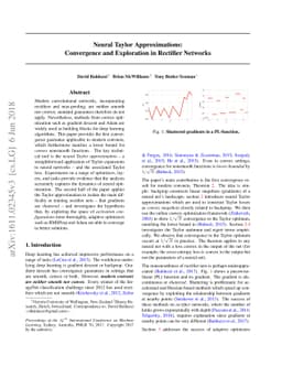 Neural Taylor Approximations: Convergence and Exploration in Rectifier
  Networks