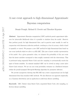 A rare event approach to high dimensional Approximate Bayesian
  computation